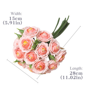 Rosas Artificiales Lichao, Flores de Seda para Bodas, Accesorios de Fotografía para Exteriores, Decoraciones Impermeables para el Hogar - Product Image 5