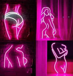 Neon bar sexy hip beauty luminous room dormitory live wall creative decoration night light LED neon light custom made