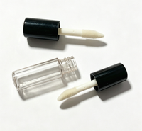 Tubes de brillant à lèvres portables de poche vides 1,2 ml, flacons d'échantillons d'huile à lèvres transparents avec applicateur et bouchon intérieur