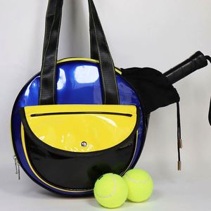 Sac à dos de pickleball BSCI, sac à bandoulière pour raquette de padel en cuir PU personnalisé, forme ronde, sac fourre-tout pour pickleball - Product Image 3
