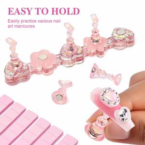 Nuevo Estilo: Soporte Magnético con Base en Forma de Estrella y Corazón para Exhibición de Uñas Aurora, Tiras para Práctica de Uñas y DIY - Product Image 2