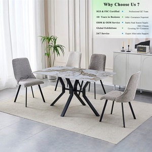 Juego de Mesa de Comedor OKAY, Superficie Premium de Hotel, Estilo Nórdico, Interior, Tamaño Personalizable, Colección Duradera, Mesa de Comedor Moderna de Cerámica - Product Image 1