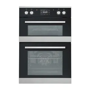 60cm Double Single-Cavity Electric Stainless Steel Built-In Wall Oven Larr Convection Oven Internal Glass Class Hotel Home Use