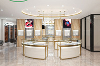 Vitrine ronde en verre personnalisée haut de gamme kiosque d'affichage de parfums vitrine de bijoux vitrines en verre pour magasin de bijoux