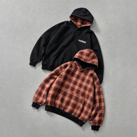 Sweat à capuche personnalisé pour homme, pull à capuche à carreaux, streetwear, en molleton avec poche kangourou, vente en gros OEM