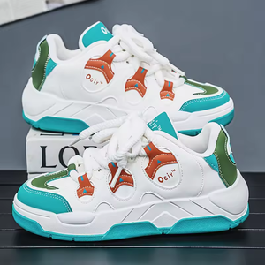 Nouvelles Chaussures Décontractées pour Hommes 2025 – Baskets Sportives en Cuir à Plateforme Épaisse, Style Skateboard, Idéales pour la Marche et l'École - Product Image 2