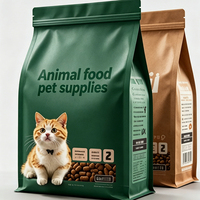 Sacs à fermeture éclair à fond carré personnalisés, emballage haut de gamme pour aliments pour animaux de compagnie, chiens, chats, gelée, sécurité, hermétique, fond plat