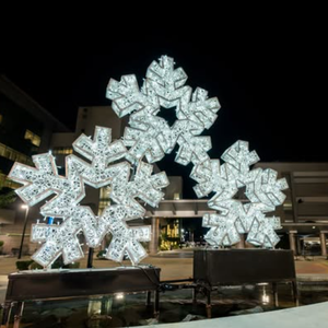 Lampadaire extérieur commercial, décorations du jour de l'an et de Noël, lampadaires à poteau étanches IP65, lampes à motifs de paysage urbain - Product Image 5