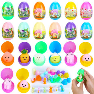 Boîtes à surprises en forme d'œuf <span class=keywords><strong>de</strong></span> Pâques en plastique avec <span class=keywords><strong>lapin</strong></span>, capsules ouvertes, œufs moelleux et colorés pour les tirages au sort <span class=keywords><strong>de</strong></span> fête - Product Image 4