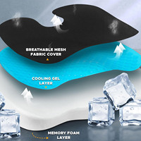 Coussin orthopédique personnalisable pour le coccyx, en mousse à mémoire de forme, en forme de U, ergonomique, antidérapant, respirant, amovible et lavable