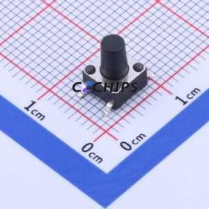K2-1102SP-J3SC-04 Tactile Switch SMD-4P,6x6mm Switch 1.8N Vertical Mount 6mm 6mm - Product Image 1