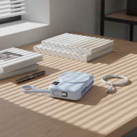 Banques d'alimentation sans fil magnétiques 3 en 1, 10000 mAh, charge rapide, mini PowerBank avec câbles pour chargeur de montre et de téléphone