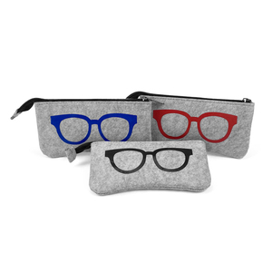 Pochette de rangement carrée en polyester pour filles, style ouvert, sac à rouge à lèvres portable en feutre, design tendance - Product Image 1