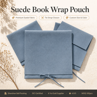 Pochette en microfibre personnalisée avec logo imprimé, sac d'emballage pour bijoux, pochette de rangement de luxe pour cheveux, pochette en daim