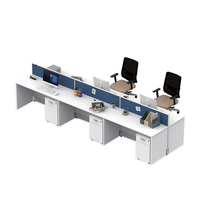 Postes de travail modernes avec sens du design, panneaux de bureau modulaires pour plusieurs personnes, bois durable, bonne qualité et bas prix