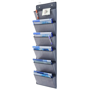 Wall Mount <strong>Hanging</strong> File Folders - <strong>Over</strong> <strong>Door</strong> <strong>Hanging</strong> <strong>Storage</strong> Organizer Magazine <strong>Storage</strong> Holders for Notebooks Planners - Product Image 1