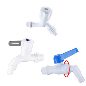 Robinet de machine à laver en plastique, 4/6 points, à monter sur plan, anti-corrosion, à poignée unique, pour alimentation en eau - Product Image 1