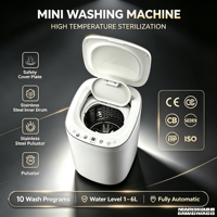 Mini-lave-linge 2026 avec fonction lavage à l'eau chaude, capacité 3 kg, 110 V/220 V, certifié CB CE ERP, idéal pour le lavage des vêtements de bébé