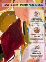 Peinture à l'huile peinte à la main, grande peinture abstraite à blocs de couleur, impasto, imperméable, écologique, haute définition, moderne, minimaliste, énorme