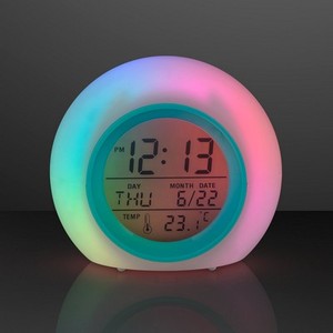 Reloj Despertador Redondo Creativo y Colorido, Reloj de Noche Multifuncional Minimalista y Moderno - Product Image 1