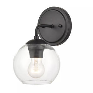 Black color <b>ball</b> glass lampshade <b>wall</b> lamp <b>wall</b> sconce for hotel - Product Image 6