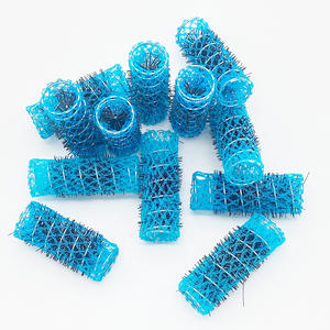Mejores ventas 12 Uds rodillos de <span class=keywords><strong>pelo</strong></span> de nailon de malla de alambre por bolsa varilla de plástico para <span class=keywords><strong>pelo</strong></span> largo o <span class=keywords><strong>corto</strong></span> herramienta de peinado de temperatura fría - Product Image 4