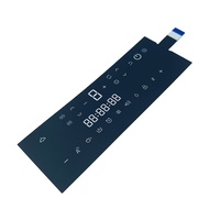 Panel Kontrol Keypad Membran Sentuh Elektrostatik Kustom untuk Peralatan Rumah Tangga, Struktur Tahan Air, Bahan PET/PC, Dapat Disesuaikan, Logam