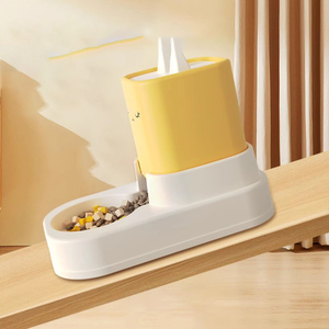 Dispenser Automatico 2 in 1 Ecologico per <span class=keywords><strong>Cibo</strong></span> e Acqua per Animali Domestici con Sterilizzatore UVC, Ciotole in Plastica ABS per Cani e <span class=keywords><strong>Gatti</strong></span>, Fontanella Antiscivolo - Product Image 2