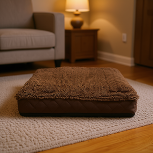 Lit pour chien Dirty Dog, brun moyen, rectangulaire, 26 x 34 x 4, confortable, pour intérieur, toutes saisons, fausse fourrure, amovible, lavable - Product Image 2