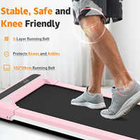 Tapis roulant intelligent Lfly rose pour la maison, ultra-fin, pour la musculation, la marche et l'entraînement