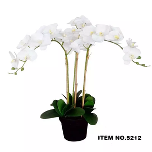 Bonita decoración de sala de estar Deliciosa planta variada molde Monstera nueva orquídea Artificial bonsái flores hechas de plástico duradero - Product Image 3