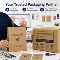 Sacs de shopping en papier kraft imprimés sur mesure avec poignées, sacs d'emballage de détail recyclables avec logo pour boutique, cadeau, événement