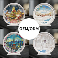 Veilleuse 3D en papier découpé Joyeux Noël pour la décoration de table à la maison, cadeau de Noël