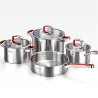 Vitiana — casseroles à induction en acier inoxydable, vente en gros, OEM, casseroles de cuisson, poêle à frire, ensemble d'ustensiles de cuisson