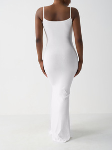 Tinta unita e tinta unita da donna aderenti abiti lunghi <span class=keywords><strong>Sexy</strong></span> eleganti <span class=keywords><strong>abbigliamento</strong></span> donna un pezzo <span class=keywords><strong>Casual</strong></span> abito lungo vestiti da donna - Product Image 6