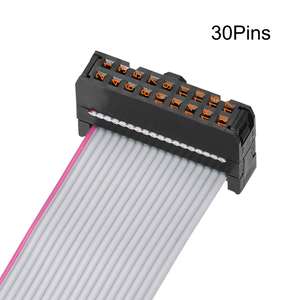 ยูเอ็กซ์เซลล์ ไอดีซีสายริบบิ้นแบบแบน 30 พิน 2.54 มม. ระยะพิทช์ 30 ซม. สีเทา สีชมพู ขั้วต่อ FFC FPC - Product Image 4