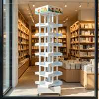 Espositore Girevole Moderno Personalizzato in Metallo per Libreria, Fumetti, Riviste, Brochure e Prodotti