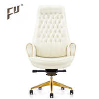 Fauteuil de bureau de direction en cuir de luxe haut de gamme FURICCO avec base en bois