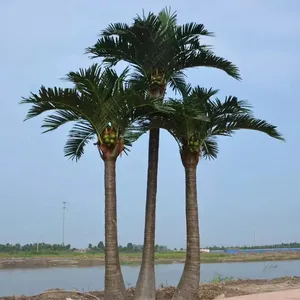 Petits arbres de palmier artificiel, fausses et courbes, d'intérieur et d'extérieur, cocotier à effet réel, cm