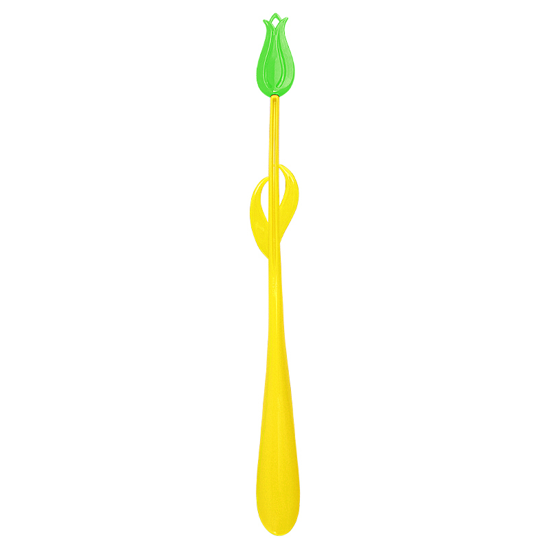 Fleur verte à tige jaune