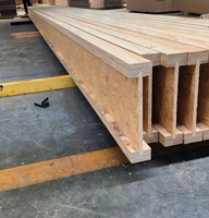 Viga de Madera I Joist LVL con Brida y Panel OSB para Construcción