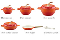 Ensemble de casseroles Premium Pumpkin Classic Home Medical Stone en aluminium moulé sous pression composite, antiadhésif, compatible four, durable