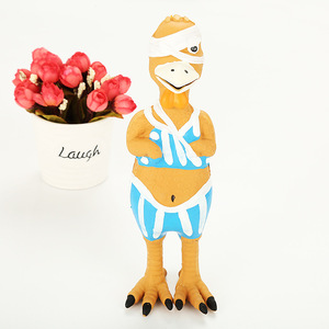 2025 stile divertente in lattice di pollo giocattolo da masticare per animali domestici giocattoli per la dentizione con Squeaker per cane - Product Image 2