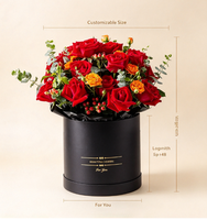 Boîte à fleurs rigide haut de gamme écologique personnalisée avec poignée en carton pour emballage de bouquets, boîte cadeau pour fleurs fraîches, séchées ou préservées