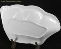 Vaisselle en mélamine créative Assiettes à dîner de restaurant Assiette à pâtes en plastique en forme de feuille personnalisée Assiette à desserts réutilisable incassable