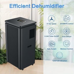 Deshumidificador eléctrico de alta eficiencia LANSTEP 90L, control de humedad inteligente con manguera de drenaje para sótano, almacén, cuarto de cultivo - Product Image 3