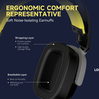 Headset Gaming Tri Mode Kustom OEM, Driver Dinamis 50mm, Ringan, Bantalan Telinga Nyaman Untuk Pembelian Grosir dalam Jumlah Besar
