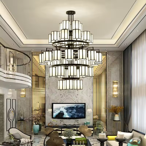 Lámpara LED de cristal de lujo de diseño personalizado con colgante de oro para decoración de Villa - Product Image 2