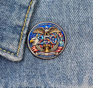 Moneta Commemorativa 250° Anniversario dell'<span class=keywords><strong>Aquila</strong></span> Calva Dipinta, Regalo Aziendale, Souvenir, Artigianato in Metallo, Moneta da Collezione - Product Image 4