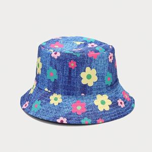 2024 New Flower Patterned Reversible Bucket <b>Hat</b> Outings Sun <b>Hats</b> <b>for</b> Women Summer - Product Image 6